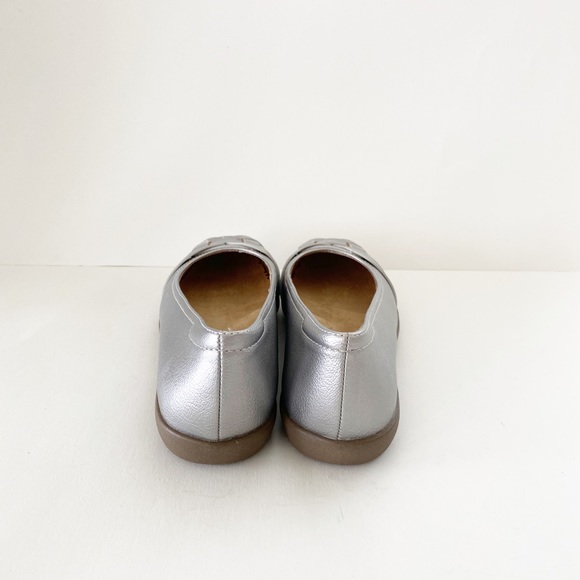 BNIB Naturalizer Fabiola Leather Round Toe Flats Silver Frost 7.5 - Picture 6 of 14